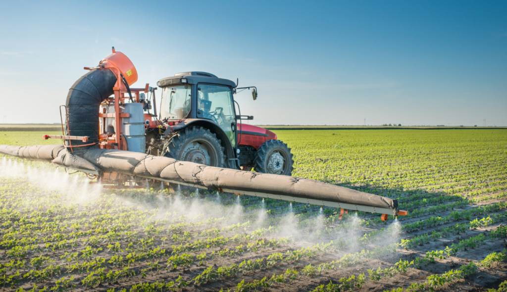 Tractor Spraying Pesticides