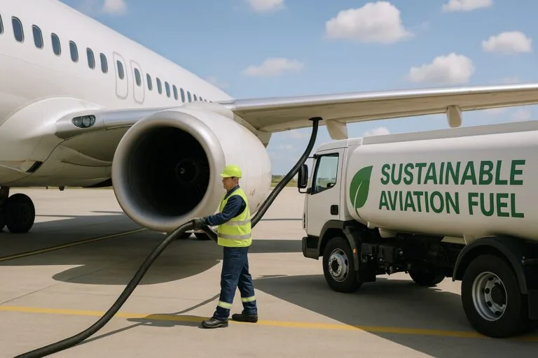 Lec Sustainable Aviation Fuel Center Featured LEC Sustainable Aviation Fuel Center Featured - SAF tanker and plane