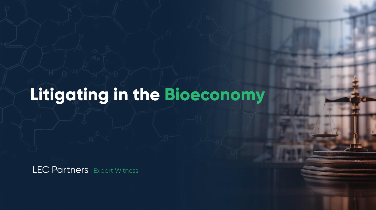 Courtroom and biorefinery combined to represent expert witness services in bioeconomy litigation